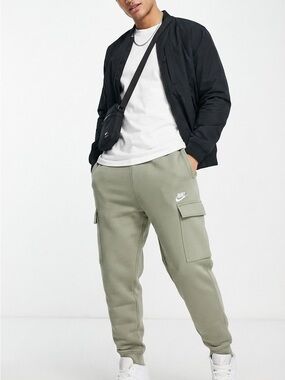 Nike Olive Cargo Joggers - Size M - Streetwear Style